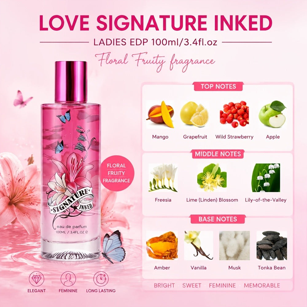 Eau de Parfum for Women 3.4 oz - Fruity Perfume Spray Mango Grapefruit Wild Strawberry, Long Lasting Feminine Fragrance for Dating Daily Wear Parties, 1pc or 2pcs Gift Set