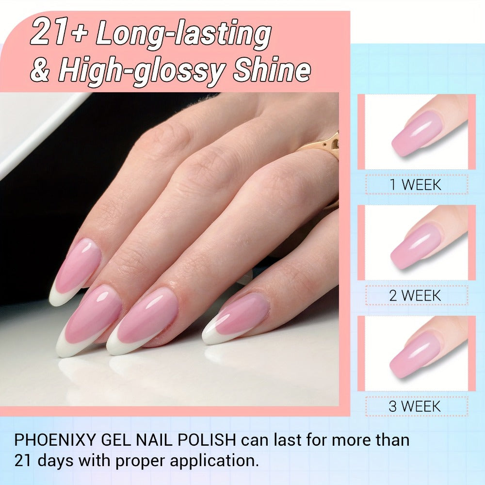 Gel Nail Polish – 36 Colors Kit 40pcs UV Gel Nail Set with Base Coat Glossy Matte Top Coat Pink Blue Red Glitter Sequin for Home…