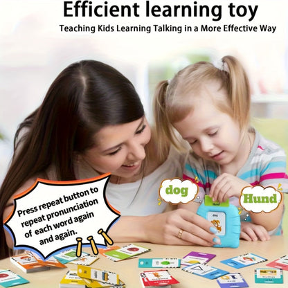 Bilingual English Speaking Flash Cards for Kids — 56 Cards 112 Visual Sight Words, Toddler Vocabulary Builder ESL Language Learning Toy for Boys Girls Ages 2-6, Birthday Christmas Gift