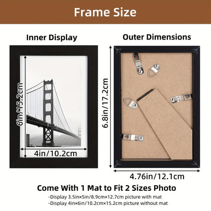 Black Picture Frame Set with 12 or 24 Frames in 4 x 6, 5 x 7 or 8 x 10-Inch Checkout Sizes