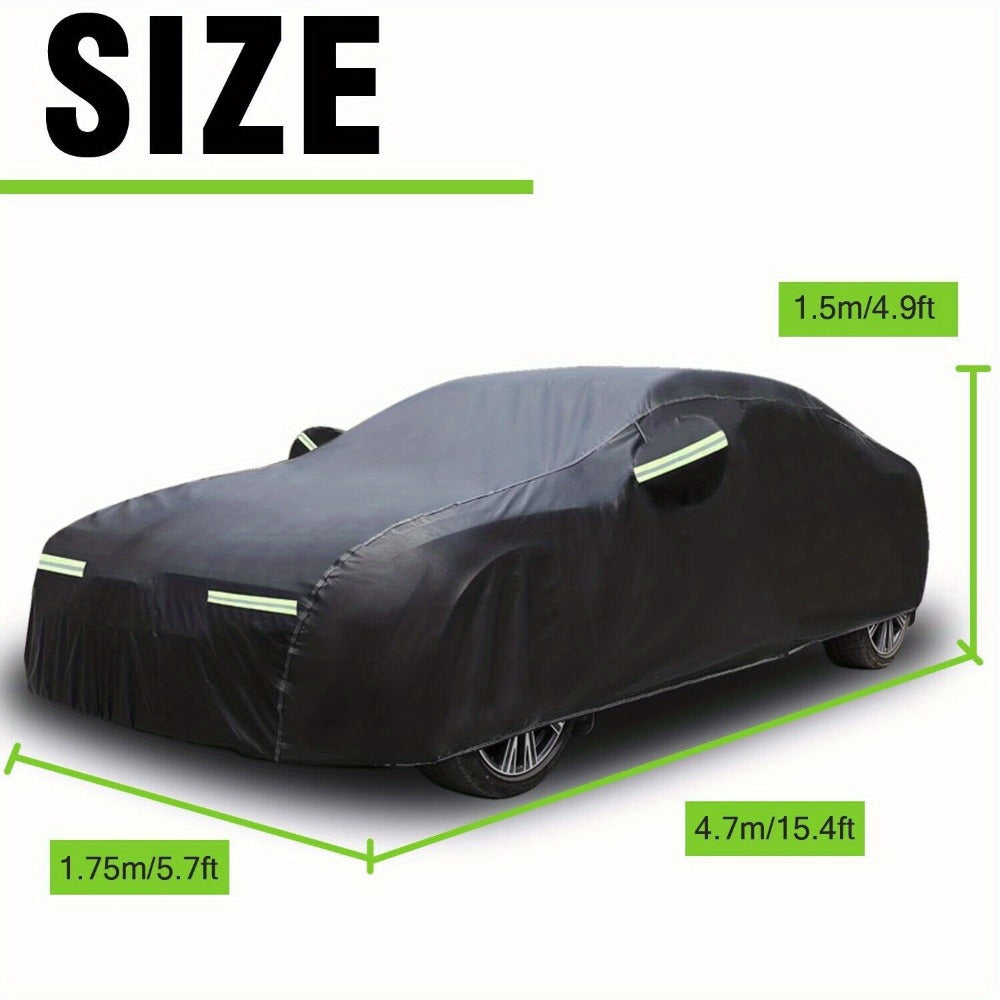 All Weather Car Cover for Sedan & Coupe 185"x69"x59" - Outdoor UV, Rain, Snow & Hail Protection for Toyota Camry, Honda Accord, Mustang & More