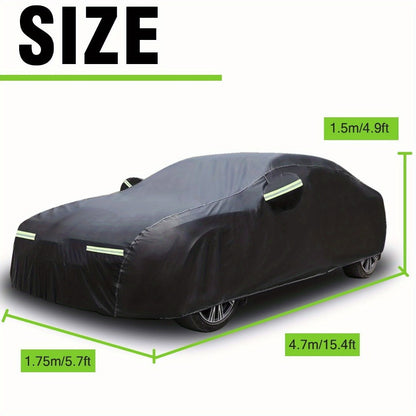 All Weather Car Cover for Sedan & Coupe 185"x69"x59" - Outdoor UV, Rain, Snow & Hail Protection for Toyota Camry, Honda Accord, Mustang & More