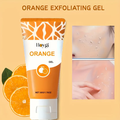 Orange-Label Facial Exfoliating Gel, Single 50g Tube with Clear Essence Checkout Label and Flip-Top Cap