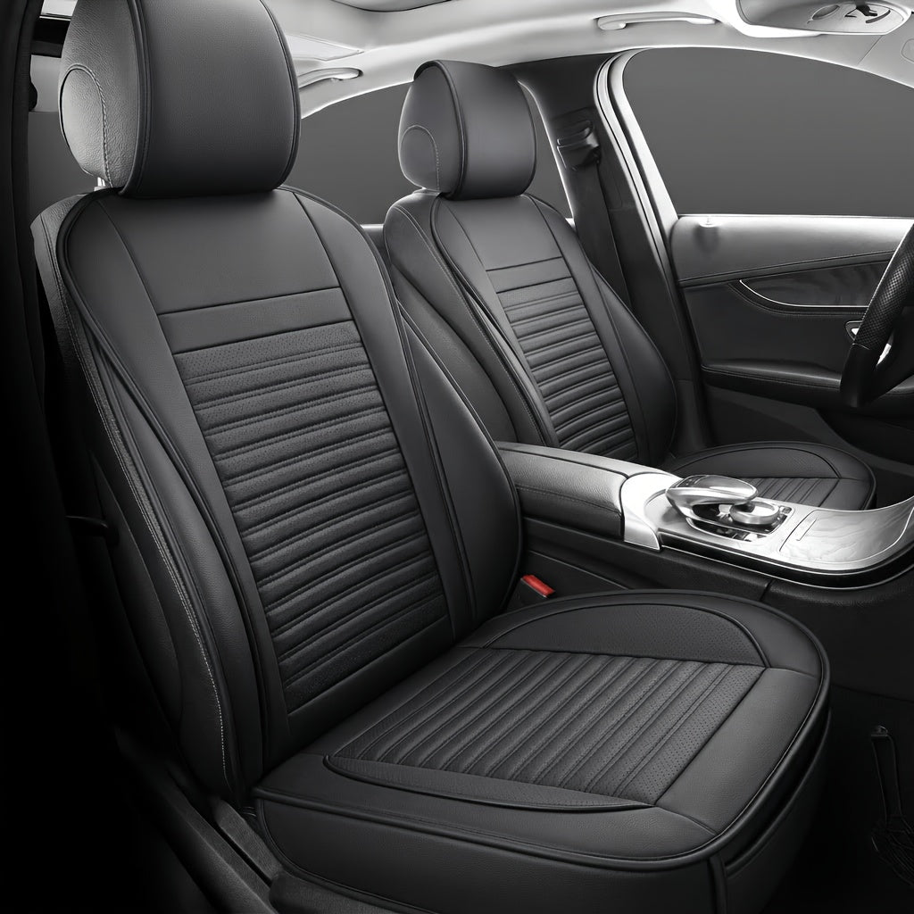 Car Seat Covers Front Pair with Full-Surround High-Back Design and Fifteen Color or Pattern Options