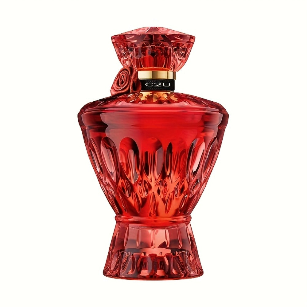 Perfume for Women 75ml in Red Crystal-Rose Bottle with Floral-Woody Source Family for Daily Wear