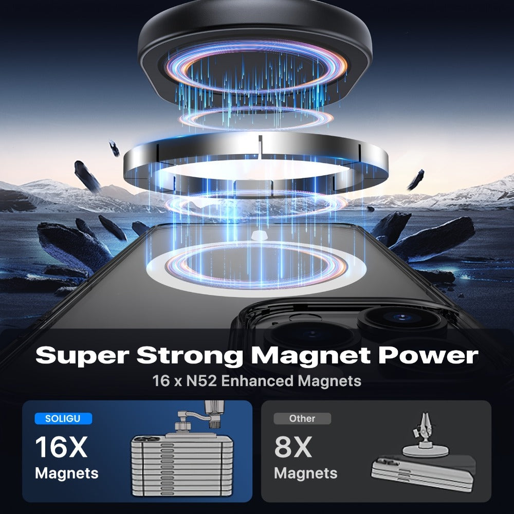 Magnetic Wireless Car Charger Phone Mount 15W Fast Charging – 360° Rotation Air Vent Car Phone Holder Compatible with iPhone 16 / 15 / 14 / 13 / 12 Series | MagSafe-Style Magnetic Car Charger