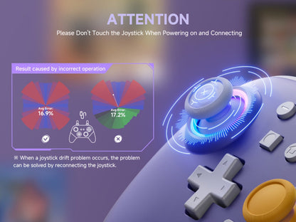 Hall Effect Wireless Controller for Nintendo Switch OLED Switch Lite - No Drift Joystick Turbo 6-Axis Gyro Programmable Works with PC Phone