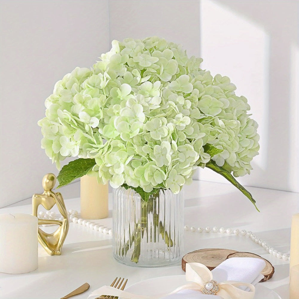Real Touch Hydrangea Artificial Flowers 4/8pcs 21 Inch Full Latex Faux Hydrangea Stems for Wedding Table Centerpiece, Party Floral Arrangements, Home Vase Decor