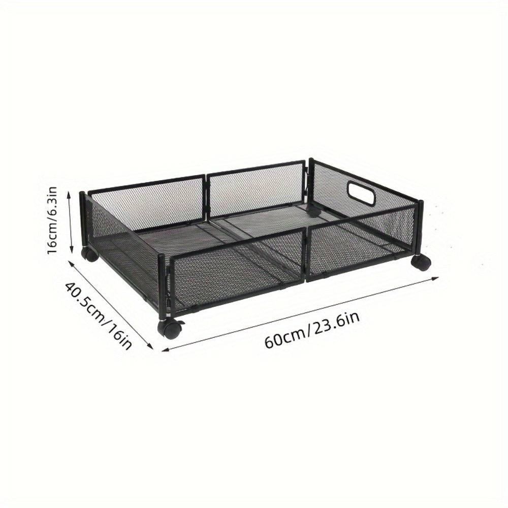 Under Bed Storage Containers with Wheels & Handles – Shoes, Clothes, Blankets Organizer
