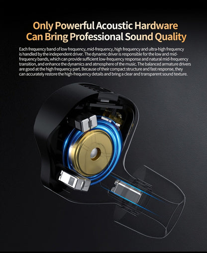 KZ ZS12 PRO X In-Ear Monitor Hybrid IEM Headphones Detachable Cable Noise Cancelling Dynamic Mic Sport Gaming DJ Audio Monitoring Music Production