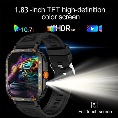 Smartwatch with Music Player Stopwatch LED Lighting Wireless Calling Multi Sport Mode Heart Rate Sleep Fitness Tracker iPhone Android Compatible Men Women Gift Black Gold Metal Strap