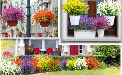 Artificial Flowers 40-Bundle Mixed-Color Floral and Greenery Set for Garden, Party and DIY Decor