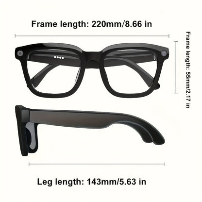 AI Smart Glasses with 4K Camera & Real-Time Translation – Object Recognition Open-Ear Dual Speaker | Touch Control | Ultra-Light Frame | 8hrs Battery USB-C | Hands-Free Travel Work Outdoor | Tech Gift