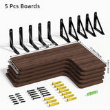 5pcs-Dark Carbonized Black