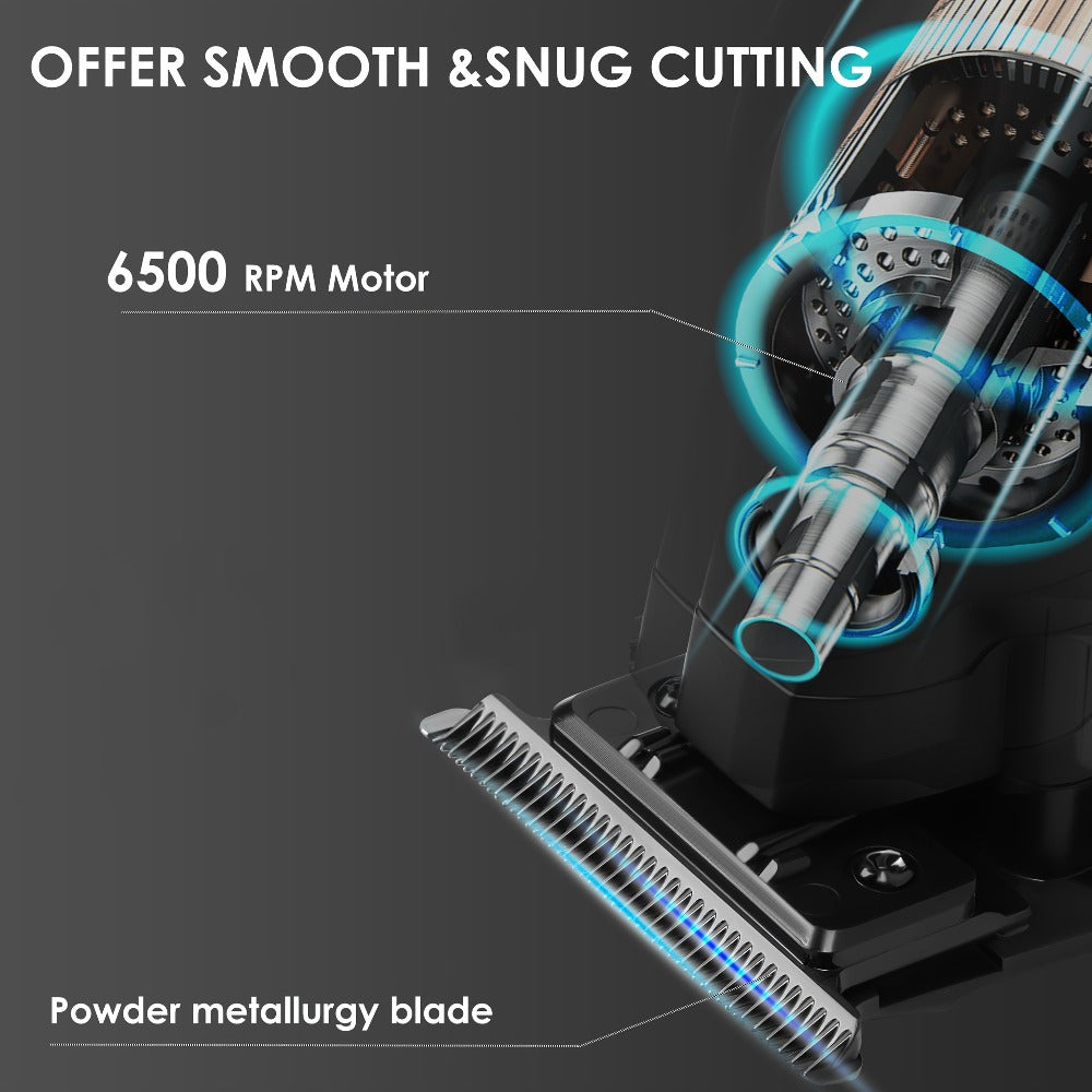 Men's Grooming Set 3pcs USB Rechargeable Electric Hair Clipper Razor & Beard Trimmer – High-Precision Cordless Close Shave Kit for Home Salon, Perfect Gift for Dad