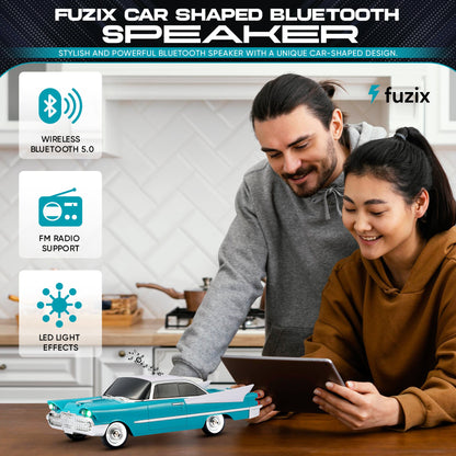 Portable Bluetooth Speaker Fuzix WS-1965 Retro Car with LED Lights, Mic, FM, AUX, USB and TF