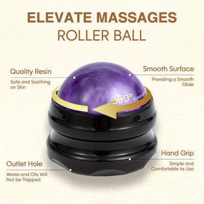 Massage Oil Set 3pcs Roller Ball, Vanilla Arnica & Lavender Essential Oils Moisturizing Body Massage Kit for