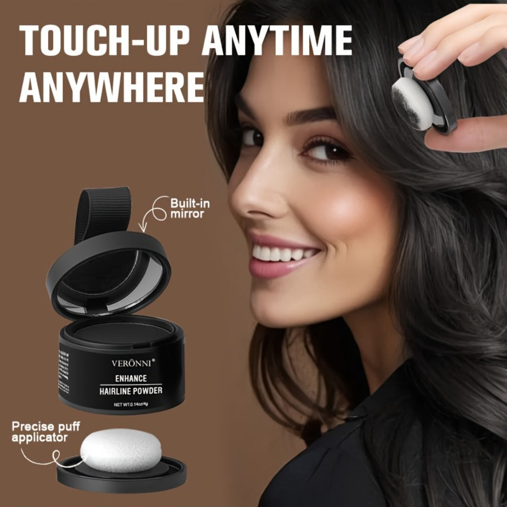 Hairline Shadow Powder Kit with Brush — Waterproof Hairline Concealer & Hair Root Touch Up Powder | Instant Fuller-Looking Hairline | 6 Shades for Women & Men All Hair Types