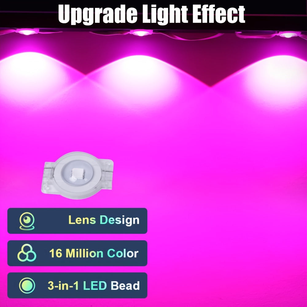 Linked RGB Eave Light Kit from 20ft to 500ft with Plug-In Adapter, App and Handheld Remote