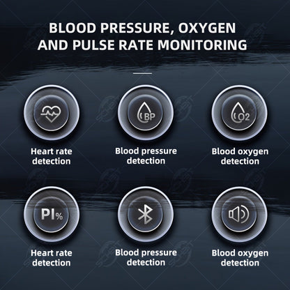 Fingertip Pulse Oximeter with Rotating Display, Bluetooth-Labeled Data View and 6.6 x 3.3 cm Body