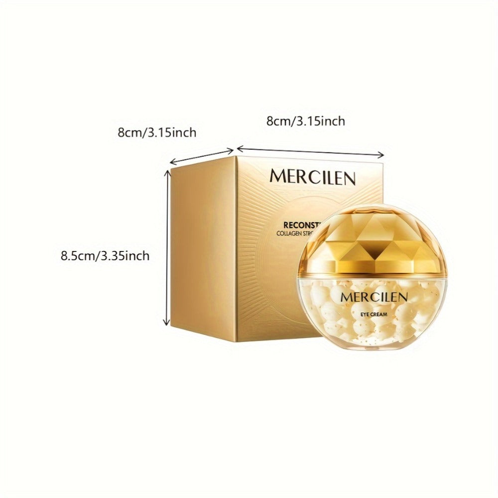 MERCILEN Eye Cream in a Single Gold-Tone Cosmetic Jar with Coordinated Presentation Carton