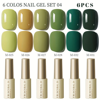 Gel Nail Polish Set with IRISGOBLADI Label, 6 Solid Colors per Set and 8 Retained Palettes