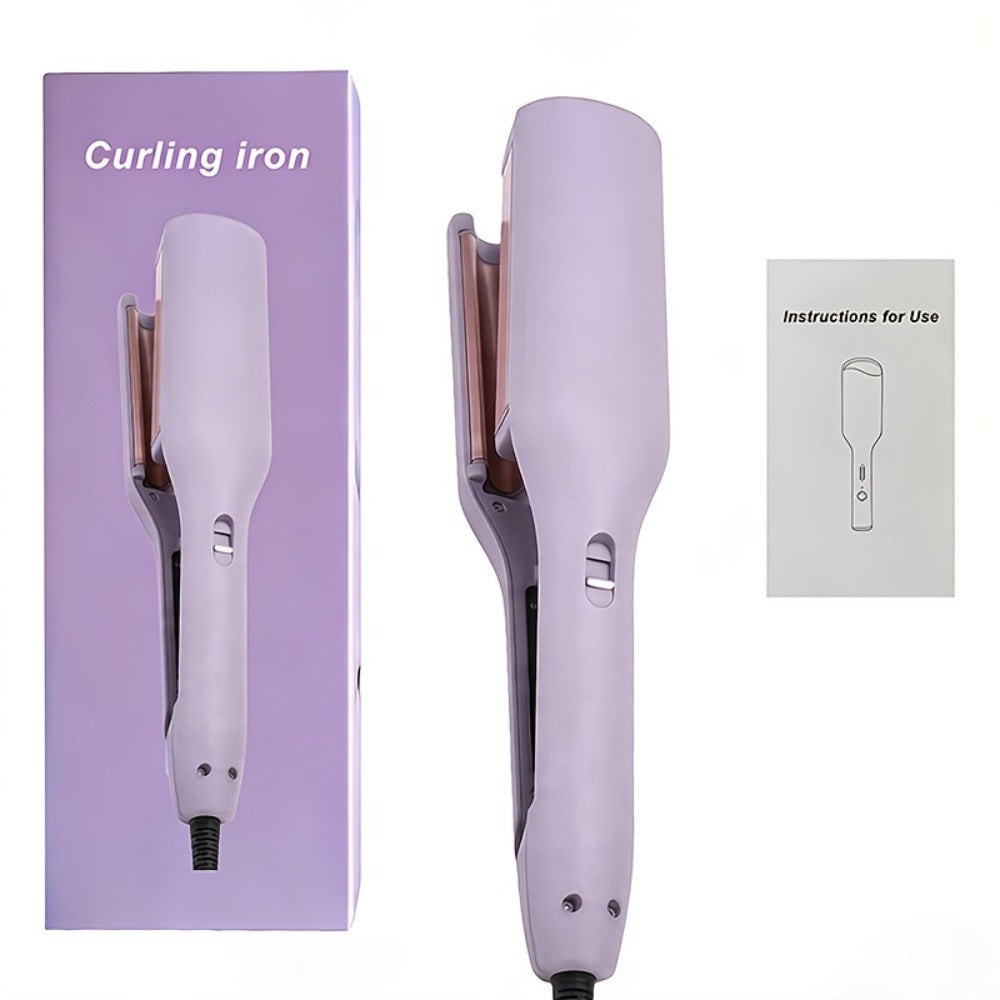 32mm Professional Curling Iron for Waves & Deep Curls with Anti-Scald Safe Temp Control — Long-Lasting Salon Curl Iron for Women, Hair Enthusiasts & Stylists, Gift for Her, Purple