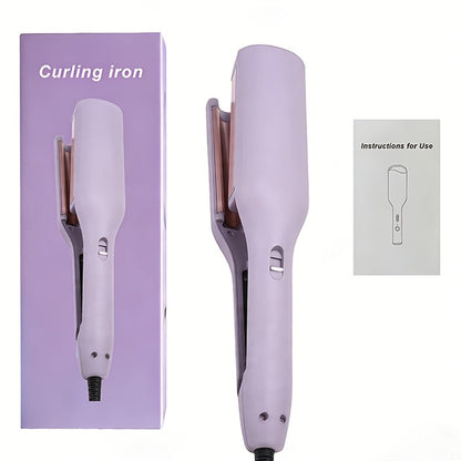 32mm Professional Curling Iron for Waves & Deep Curls with Anti-Scald Safe Temp Control — Long-Lasting Salon Curl Iron for Women, Hair Enthusiasts & Stylists, Gift for Her, Purple
