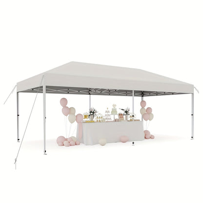 10'x20' Heavy-Duty Instant Canopy Tent - High Quality Pop-Up Event Shelter with Sidewalls, Portable Outdoor Party tent for Weddings, Markets, Backyard - Includes Stakes, Sandbags & Easy Setup, Wind-Resistant Commercial/Personal Use, Durable Oxford Fabric