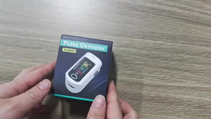 Two-Piece Fingertip Pulse Oximeter Set with Color Display in Black or Blue Checkout Options