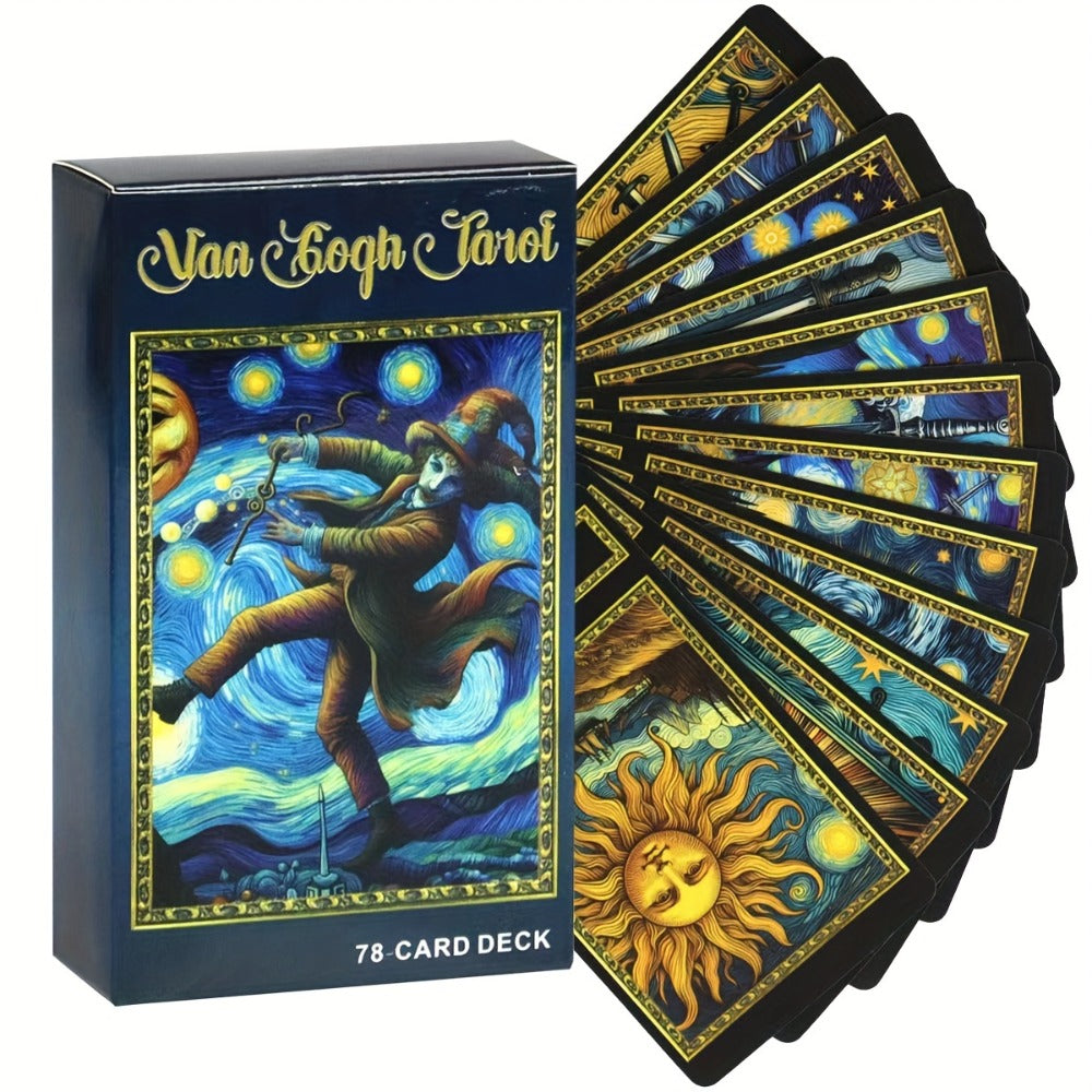 Van Gogh Art-Inspired 78-Card Tarot Deck with Major and Minor Arcana for Adult Reading and Display