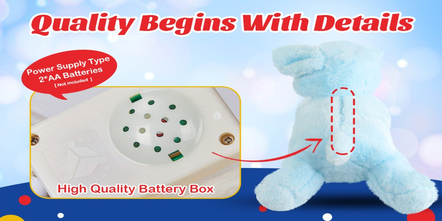 Plush Toy – Blue Puppy with Light-Up Body and Music for Colorful Interactive Room Display and Gifting
