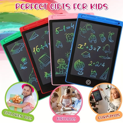 LCD Writing Tablet 4 Pack 8.5 Inch Colorful Doodle Board Reusable Electronic Drawing Pad Educational Toy for Kids Ages 3-6 Boys Girls Home School Travel Gift