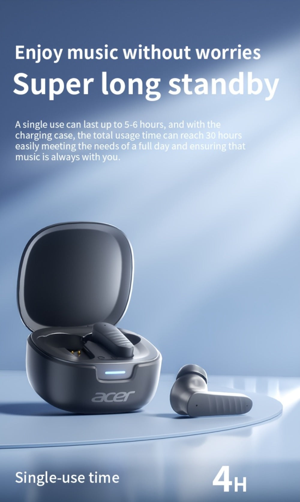Wireless Earbuds Mini Lightweight In-Ear with ENC Calls, Touch Control and Long Battery in Three Colors