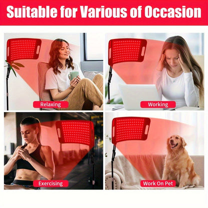 Red Light Therapy for Face & Body – 660nm Red Light & 850nm Infrared LED Lamp with Stand, Skin Rejuvenation, Anti-Aging & Pain Relief Device, Self-Care Gift for Women & Men, Birthday & Holiday Gift