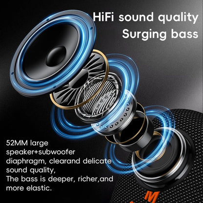 Wireless Bike Speaker with Removable Bicycle Mount, USB Rechargeable Portable Outdoor Bluetooth Speaker for Mountain Bikes Road Bikes Cycling Commuting and Hiking