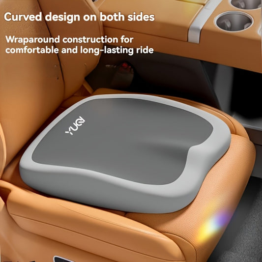 Memory Foam Seat Cushion with Adjustable Hip & Lumbar Support, Ergonomic Car Seat Pad for Long-Distance Driving, Office Chair & Home Use, Portable Polyester Knit Cover, Random Color