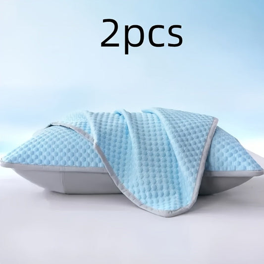 Cooling Pillow Cases 2-Pack 3D Ice Bean Texture – Soft Polyester Pillowcases for Summer | Machine Washable | Cool Sleep Bedroom Pillow Covers | 18.9" x 29.13" | No Insert