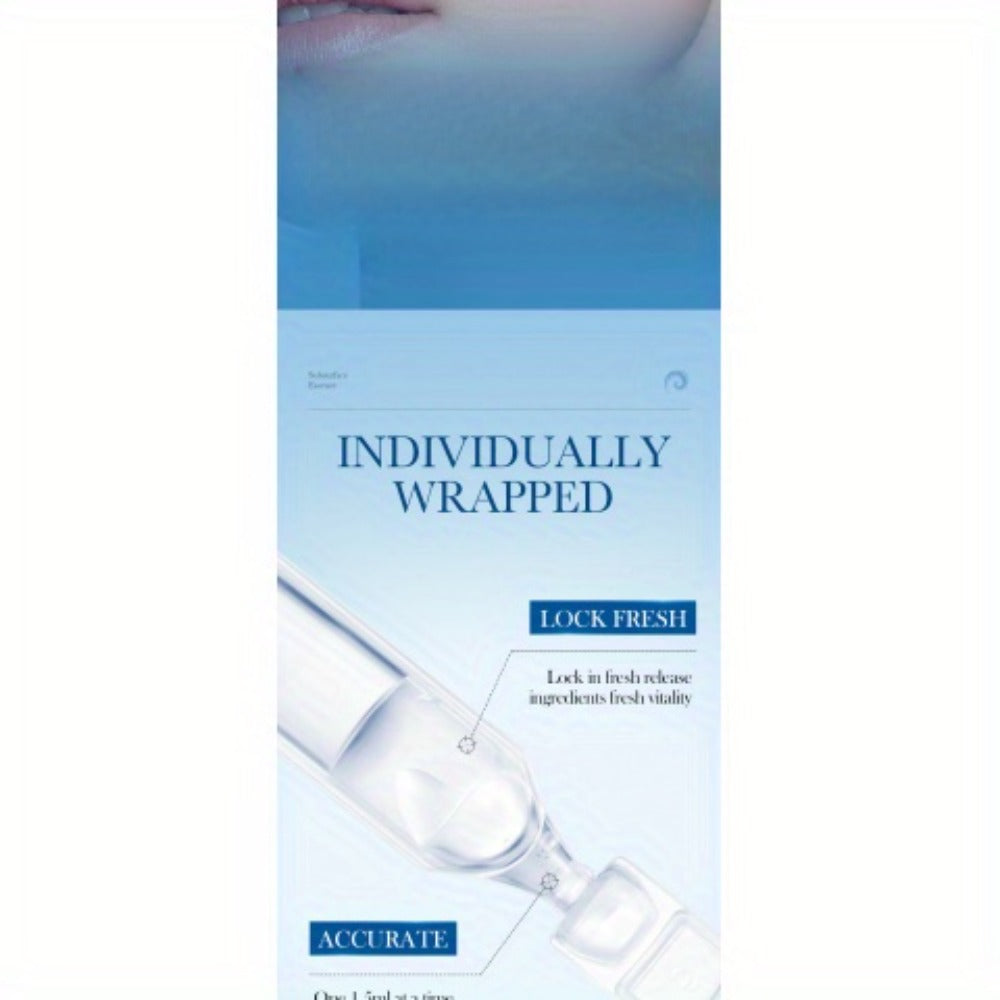 Face Serum Collagen Ampoule Set with 30 Individually Packed Blue Essence Vials in a Retail Box
