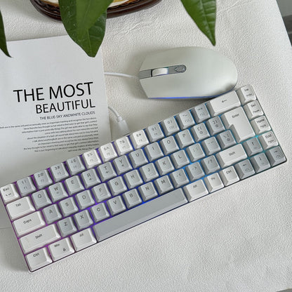 Compact Wired Gaming Keyboard in 61-Key and 68-Key Layouts with Ten Color and Mouse Options