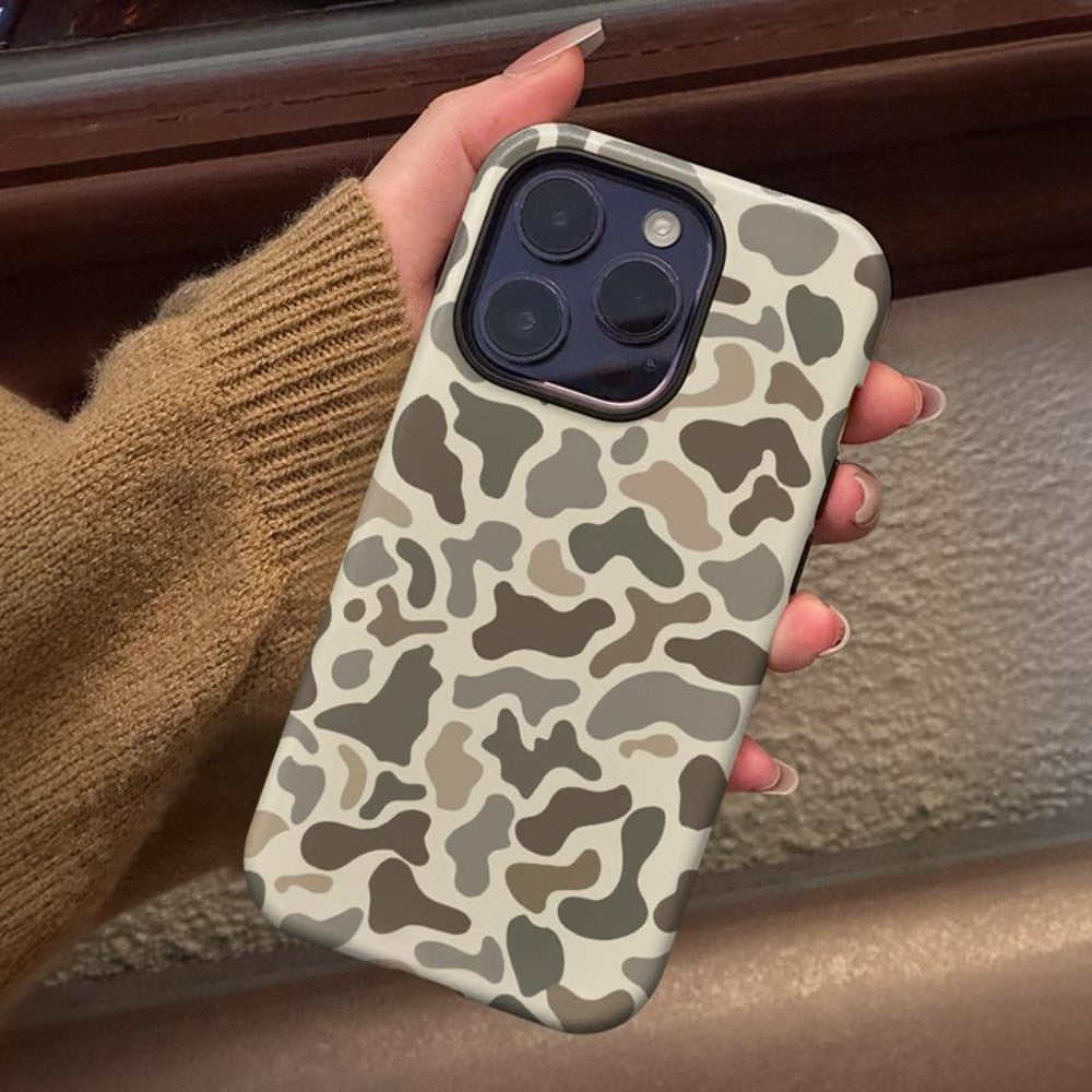 Military Camo Phone Case Heavy Duty Shockproof Dual Layer Rugged Cover Reinforced Edges Drop Protection Bumper for iPhone 17 16 15 14 13 12 11 Pro Plus Air XS Max 7 8 Galaxy S25