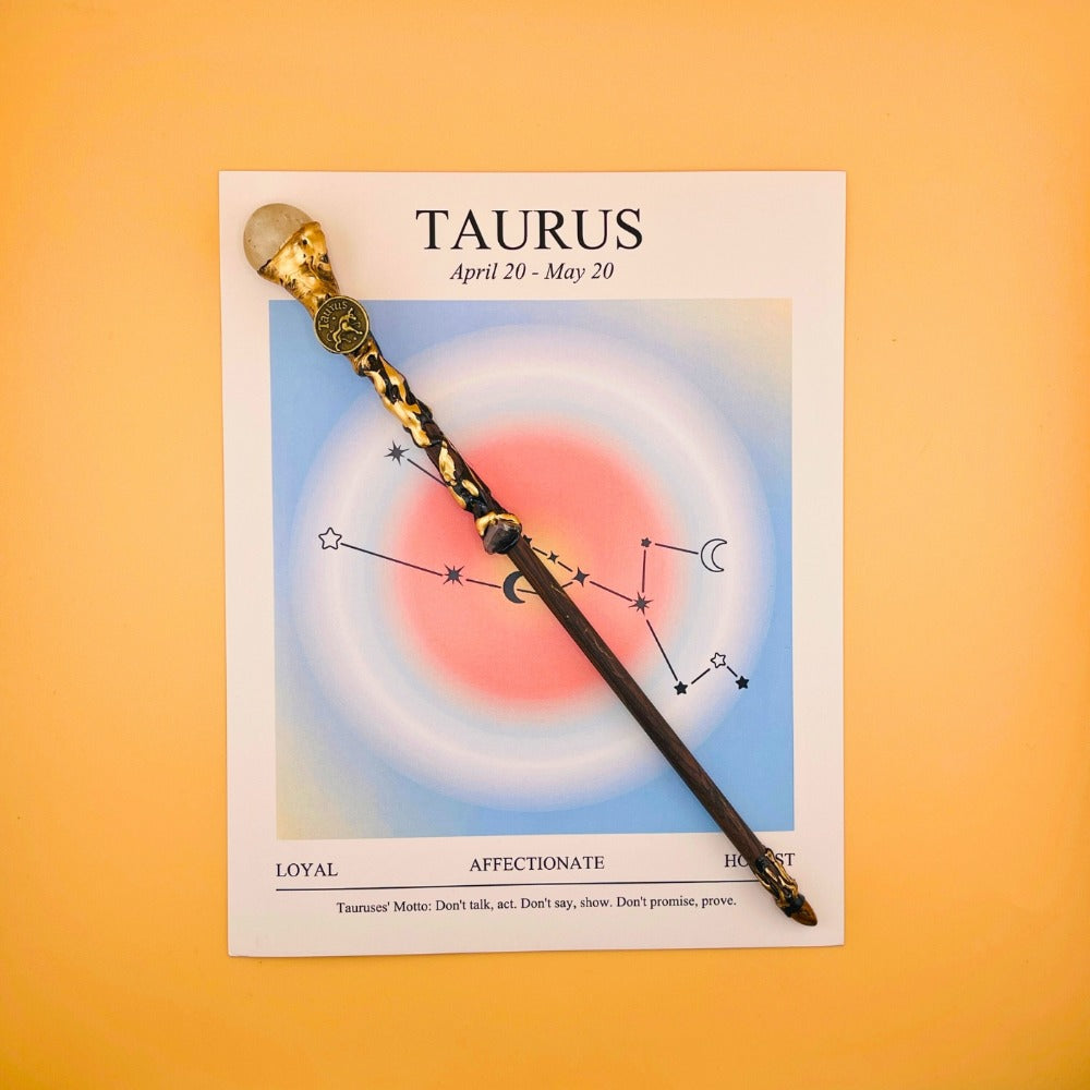 Costume Accessories Zodiac Crystal Wand with Gift Box and Twelve Astrological Sign Options for Dress-Up