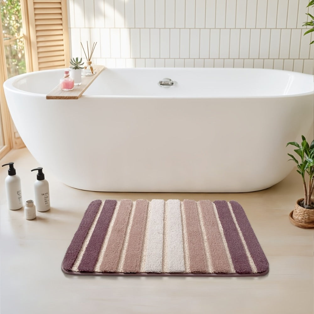 Chenille-Style Bath Rug in Three Color Labels and 16 x 24 or 20 x 32-Inch Checkout Size Options
