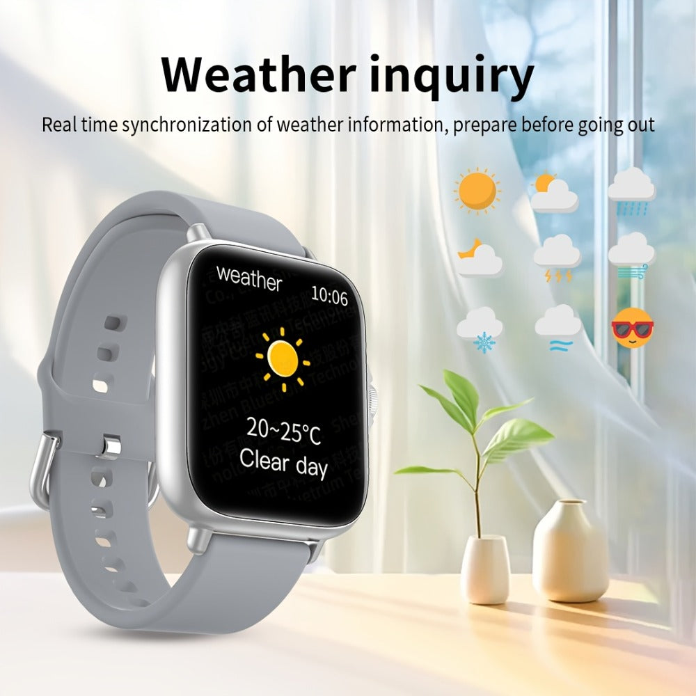 Smartwatch – Large Screen with Wireless Calling & Message Alerts, Full Touch HD Display, Heart Rate Blood Oxygen Sleep Stress Monitor…