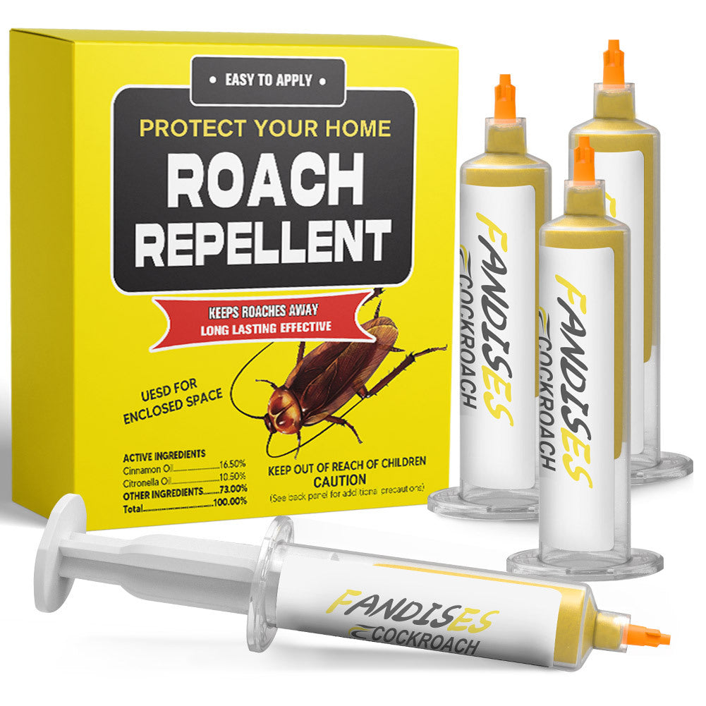 Roach Killer Gel | 4-Pack Syringe Kitchen Bathroom Crack Crevice Trap