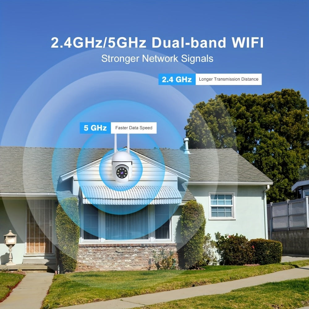 Indoor Security Camera 2-Pack with 355° Pan-Tilt, Night Vision, Two-Way Audio and Connection Options
