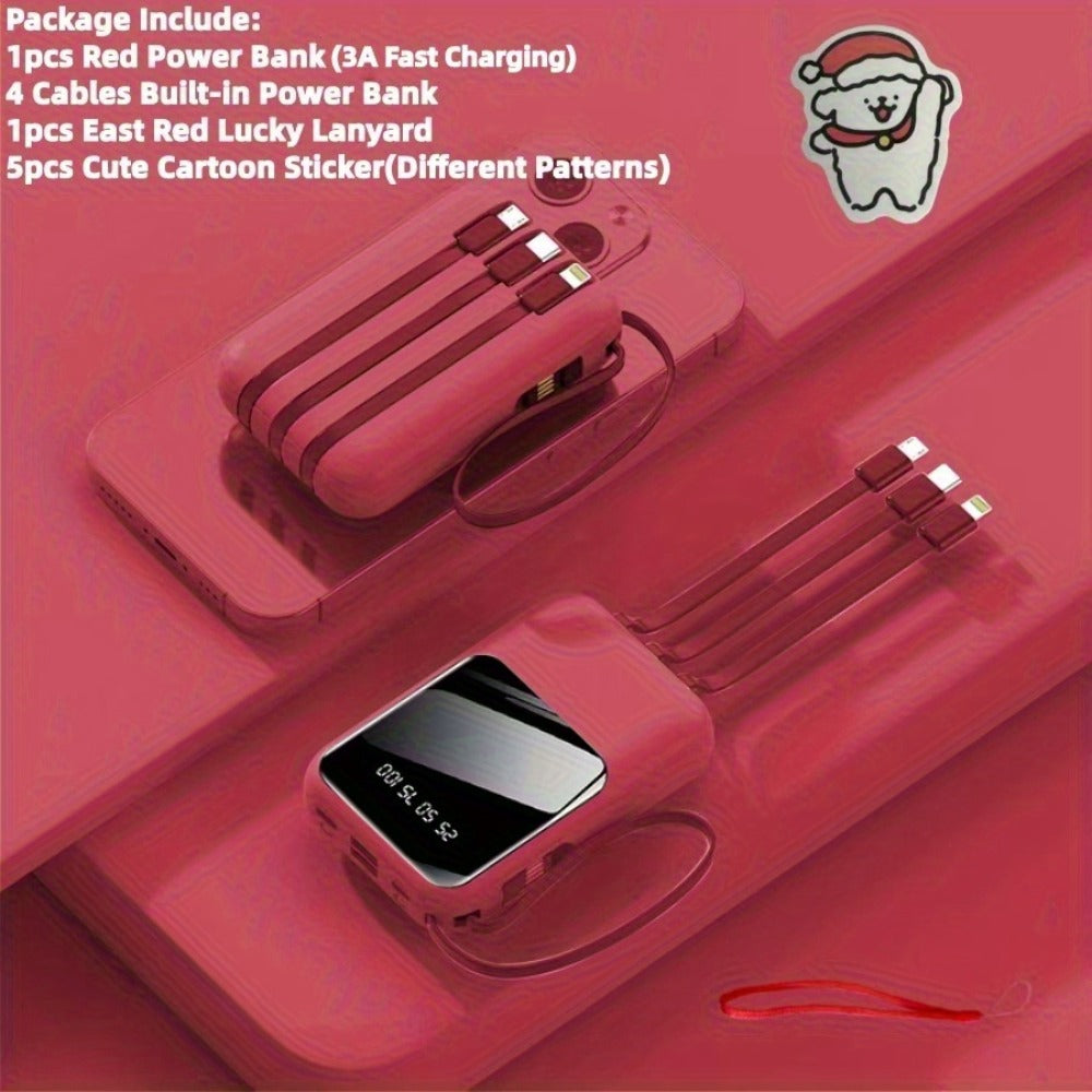 Power Bank 10000mAh Compact with Cable Set, 5W/15W/22.5W Variants, LED Light and Digital Display