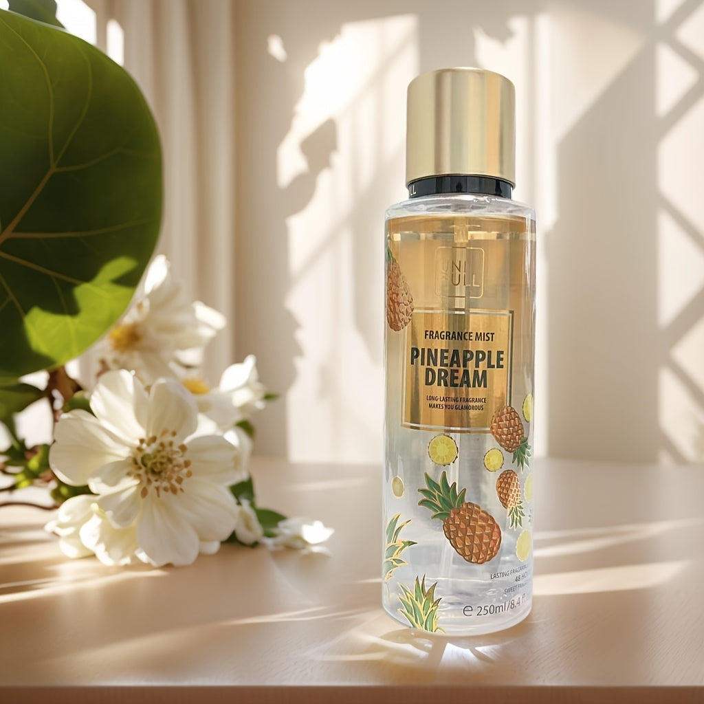 UNIFULL Fragrance Body Mist, 250ml Spray Bottle with Gold-Tone Cap in Twelve Floral and Fruit Scents