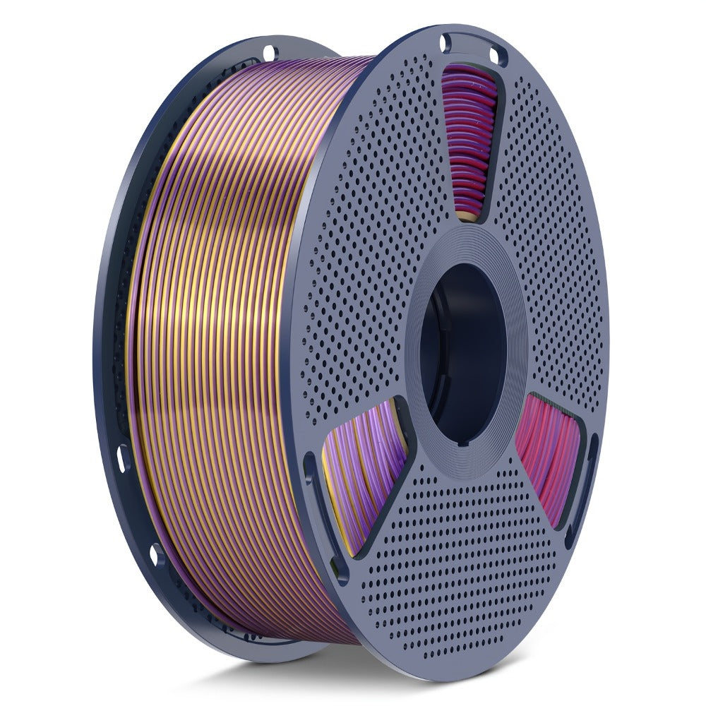 SUNLU PLA+ Four-Color Glossy Filament 1.75mm 1kg 4kg Multicolor Gradient Red Yellow Green Black Blue Purple Orange Gold FDM 3D Printer Filament Creality Bambu Prusa Compatible