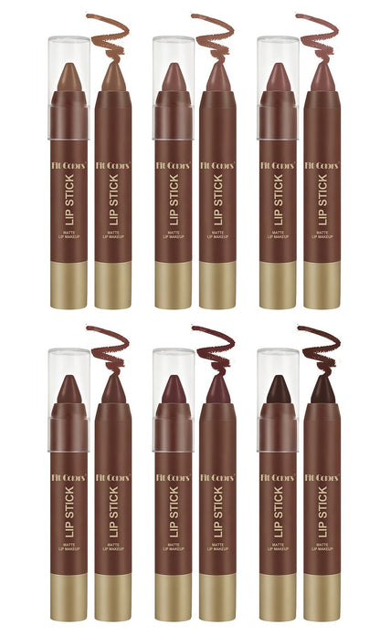 Full Coverage Matte Lipstick Set 6 Shades Waterproof Long-Lasting Non-Fading – Velvet Paste Formula Orange Brown Pink Purple Red Lip Color for All Skin Tones Daily Wear Gift Women